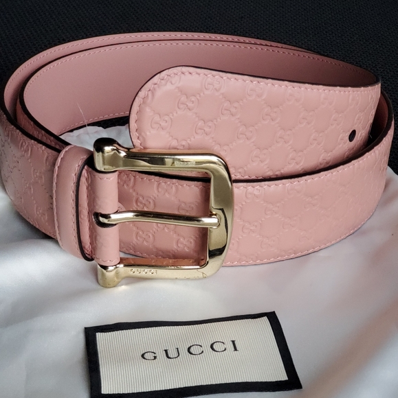 blush gucci belt